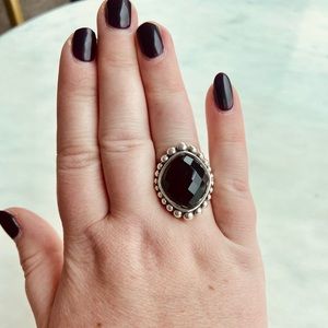 Lagos Maya Onyx Doublet Statement Ring